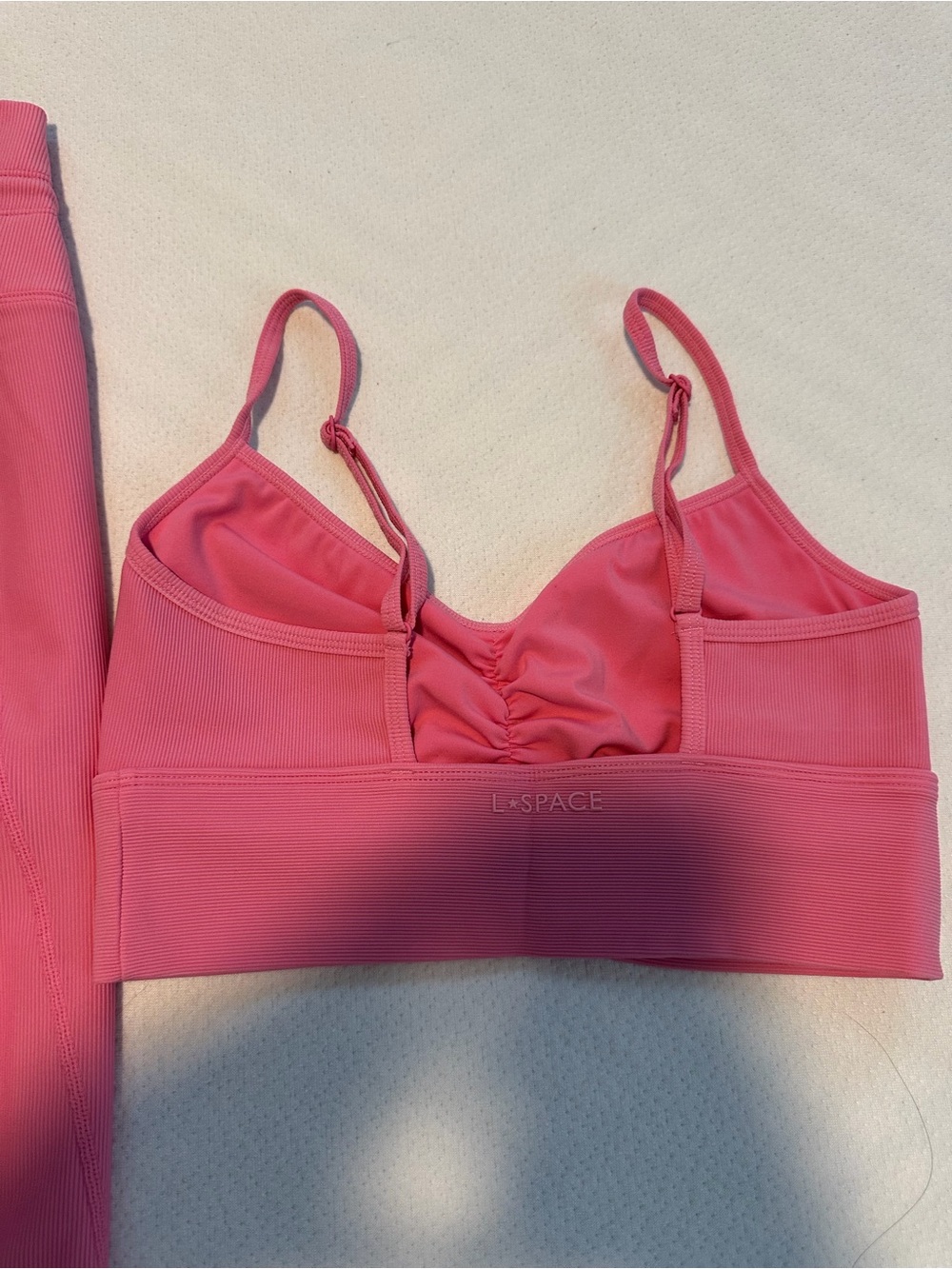 L-SPACE Pink Ribbed Two-Piece Set - Picture 4 of 7